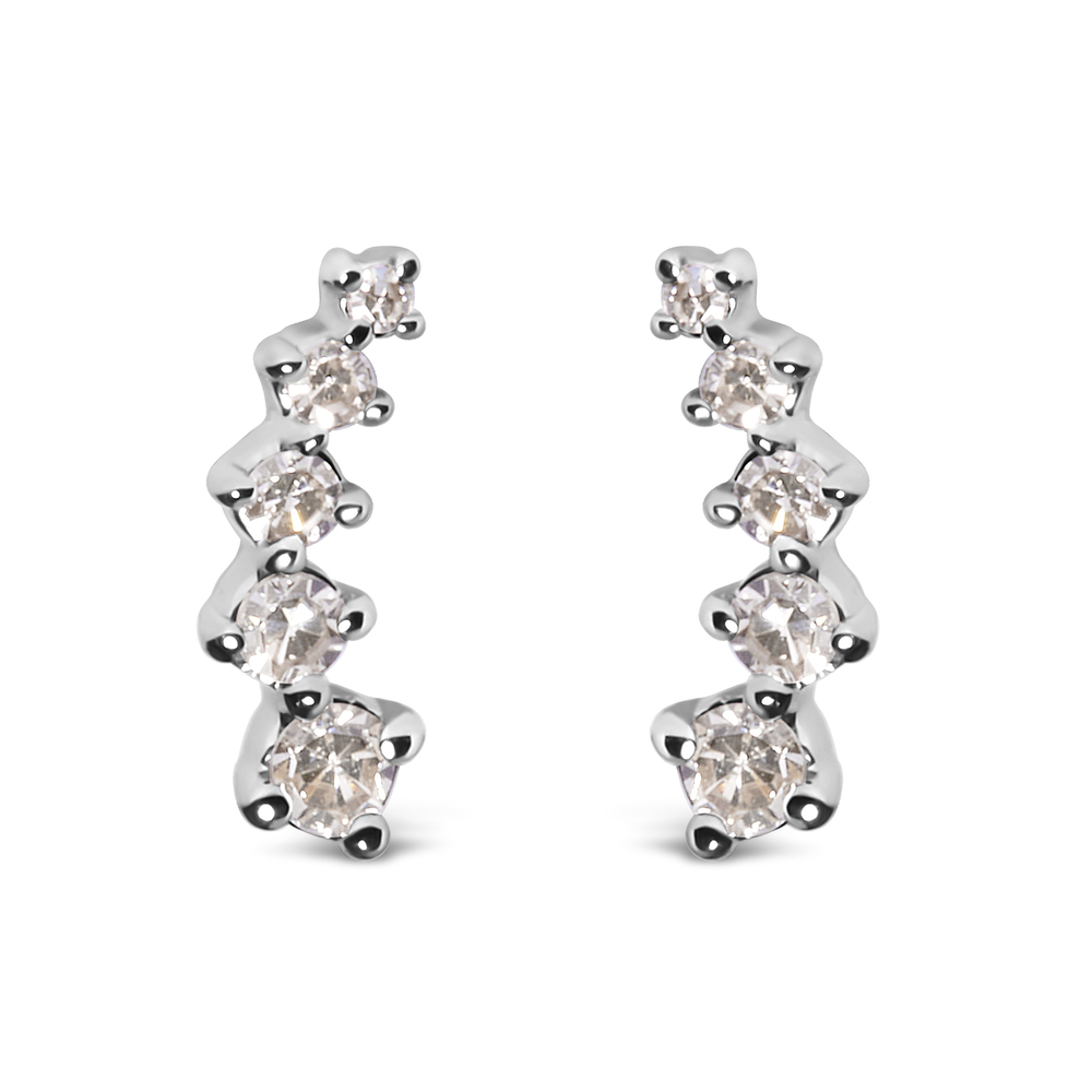10K White Gold 1/10 Cttw Diamond Journey